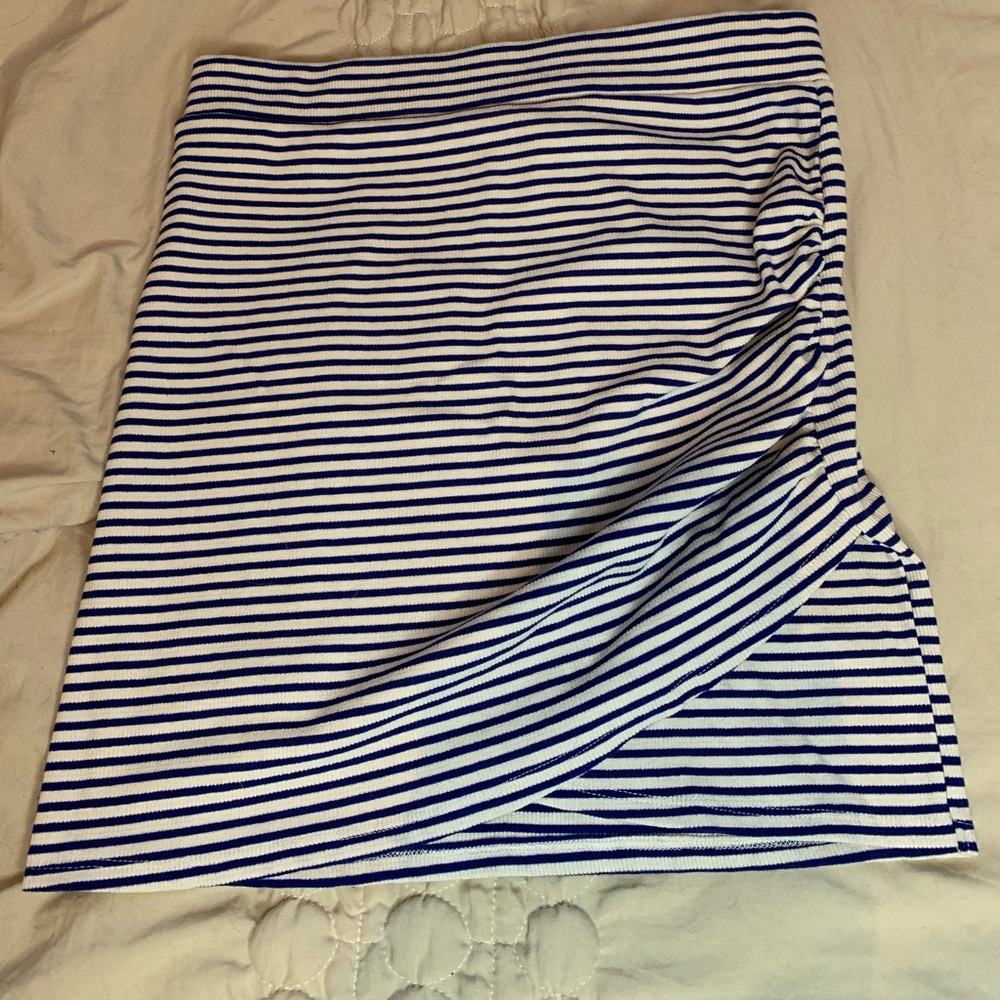 White and blue stripe skirt. Only been worn a couple times